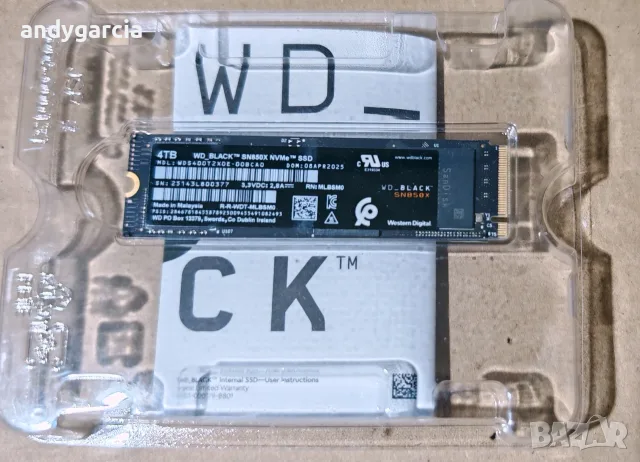 4TB 4000GB Western Digital Black SN850X SSD M.2 NVMe PCIe Gen 4, 7300MB/s read 6600MB/s write НОВ, снимка 5 - Твърди дискове - 56166246