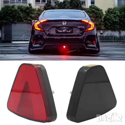 Триъгълен LED стоп за МПС с F1 дизайн, снимка 5 - Аксесоари и консумативи - 55864181