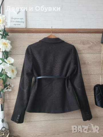 Тъмно кафяво сако S’OLIVER , снимка 2 - Сака - 52663293