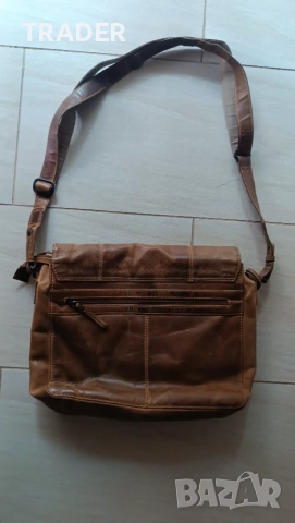 Shoulder Bag Marc Picard чанта през рамо естествена кожа, снимка 17 - Чанти - 12904354