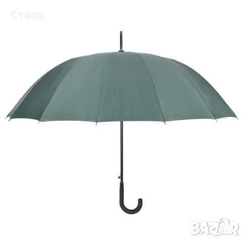 Чадър за дъжд бастун автоматичен тъмно зелен 93,5 см, снимка 2 - Други - 42877658