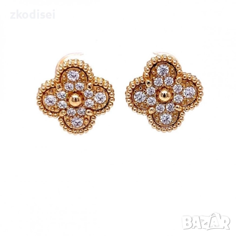 Златни обеци Cleef 6,61гр. 14кр. проба:585 модел:33624-6, снимка 3 - Обеци - 51438662