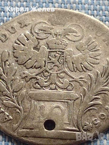 Сребърна монета 10 кройцера 1765г. Мария Терезия Прага Бохемия 13714, снимка 7 - Нумизматика и бонистика - 42903794