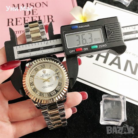 Луксозен дамски ръчен часовник Rolex, стилен Ролекс , водоустойчив, снимка 3 - Дамски - 37074456