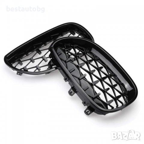 Бъбреци за BMW E60 / E61 (2003-2010) Diamond Style Черен Гланц, снимка 4 - Аксесоари и консумативи - 38084542