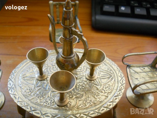 Бронзов арабски кухненски комплект - (миниатюра), снимка 2 - Антикварни и старинни предмети - 31548523