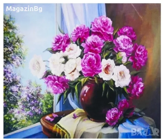 Комплект за рисуване по номера с платно 40х30 см, снимка 6 - Картини - 48662485