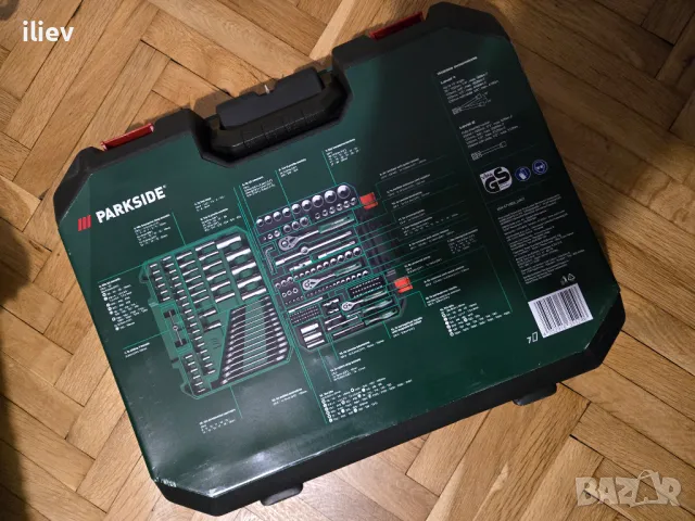 Гедоре Parkside 216 части, снимка 3 - Куфари с инструменти - 50225332