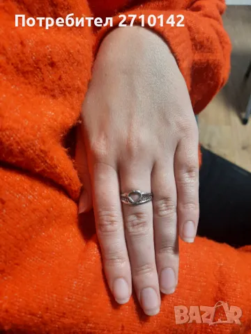 Сребърен пръстен сърце, снимка 6 - Пръстени - 48561143