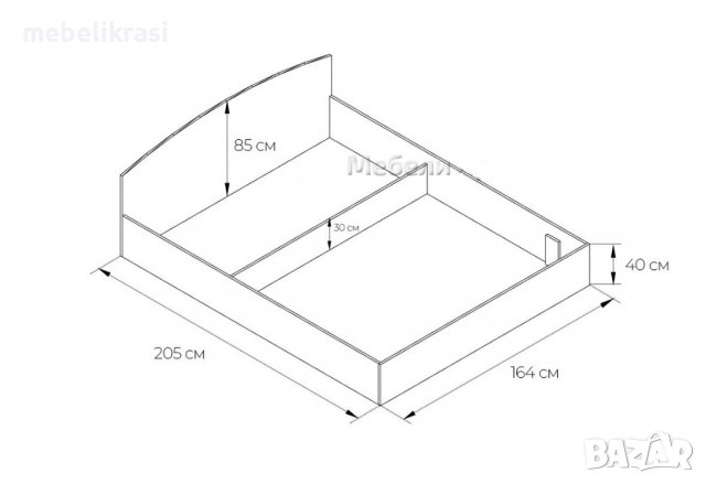 Легло Лео 6 За матрак - 160/200 см., с амортисьорен механизъм, снимка 2 - Спални и легла - 38398061