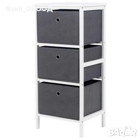 Етажерка с 3 текстилни кутии, снимка 3 - Скринове - 48200285