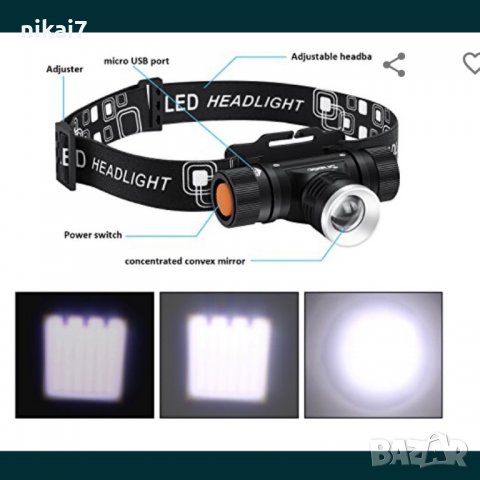 POWER STYLE LED мощен прожектор фенер челник за глава+оцеляване гора POWER STYLE LED мощен прожектор, снимка 5 - Къмпинг осветление - 39118573