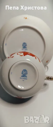  чаша и чинийка за чай от  Herend, снимка 8 - Чаши - 56340028