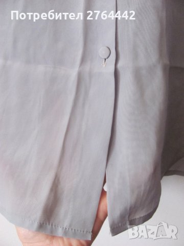 Копринена сива блуза М/Л размер, снимка 3 - Други - 36957334