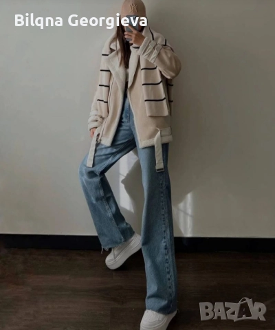 Дамско велурено яке , снимка 3 - Якета - 52616689