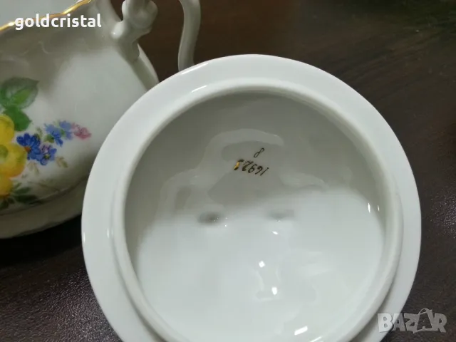 Стар порцелан Чехословакия чайник захарница , снимка 8 - Антикварни и старинни предмети - 49882964