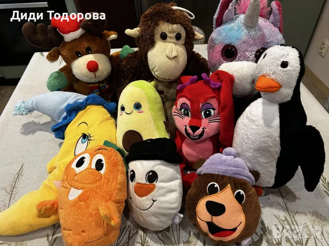 Лот от 10 броя детски плюшени играчки