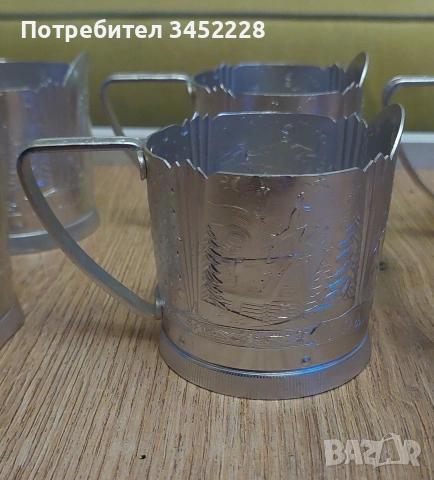 Подстакани Русия комплект 6 броя за ценители , снимка 2 - Антикварни и старинни предмети - 54323034