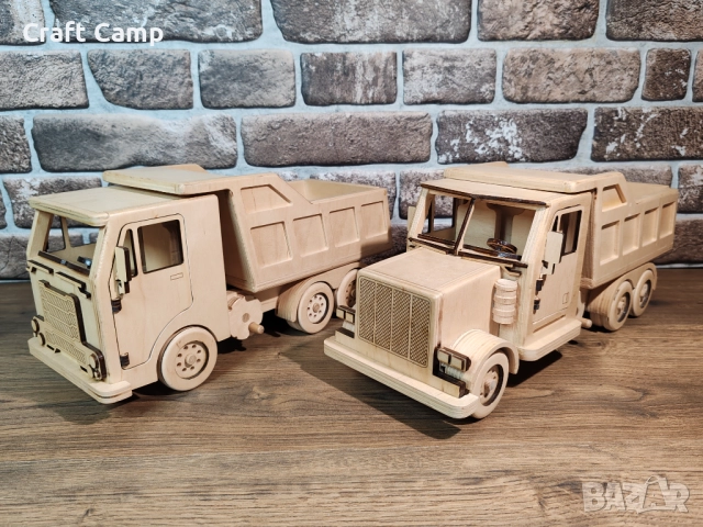Дървен модел на камион – Самосвал – Craft Camp