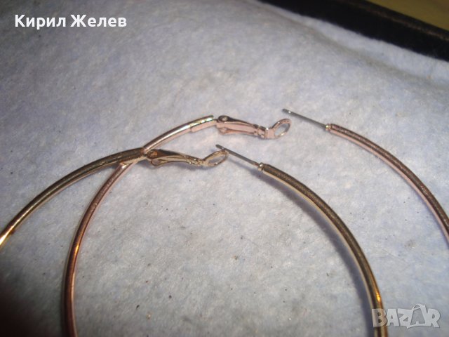 ПОЗЛАТЕНИ ГОЛЕМИ КЛАСИЧЕСКИ Тип ХАЛКИ ОБЕЦИ 10803, снимка 4 - Обеци - 36596857