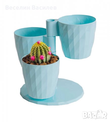 Тройна саксия за цветя 3 l., снимка 2 - Саксии и кашпи - 39493296