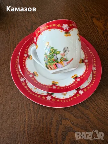 Коледен сет /сервиз/ за кафе - 18 част, снимка 2 - Сервизи - 56178609