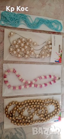 Красив дамски мънистен гердан, снимка 3 - Колиета, медальони, синджири - 39411648