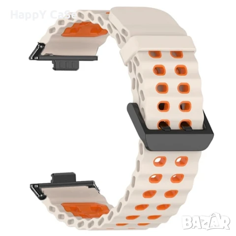 Huawei Watch Fit 3 / 4 / 4 Pro / DUAL COLOR Двуцветна силиконова каишка, снимка 2 - Каишки за часовници - 51400236