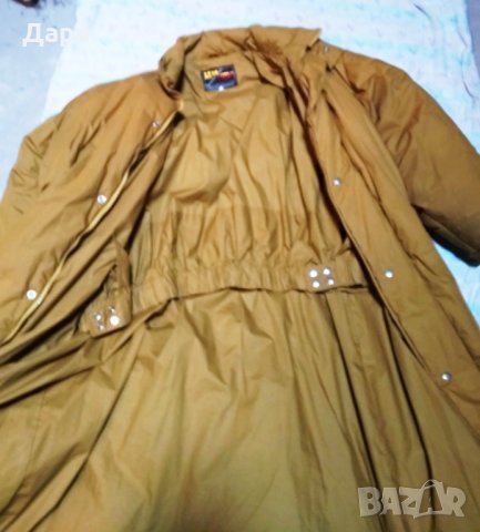 Тютюнева дълга пухенка , снимка 2 - Палта, манта - 31030613