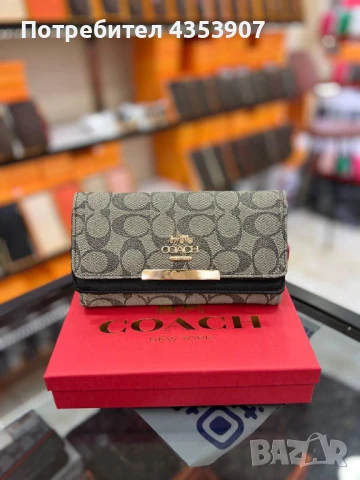  Coach дамско портмоне в кутия, снимка 6 - Портфейли, портмонета - 51299902