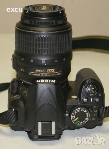 Фотоапарат Nikon D3100 с обектив Nikkor AF-S 18-55 VR, снимка 4 - Фотоапарати - 42630790
