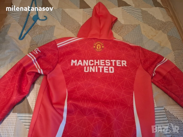 Суитчер на фк МАНЧЕСТЪР ЮНАЙТЕД .нова запазен .пращам с преглед., снимка 5 - Фен артикули - 52100119
