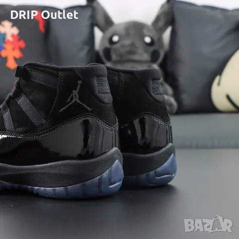 !НОВИ! Air Jordan 11 Retro | Black/Cap and Gown | + КУТИЯ, снимка 7 - Маратонки - 55750511