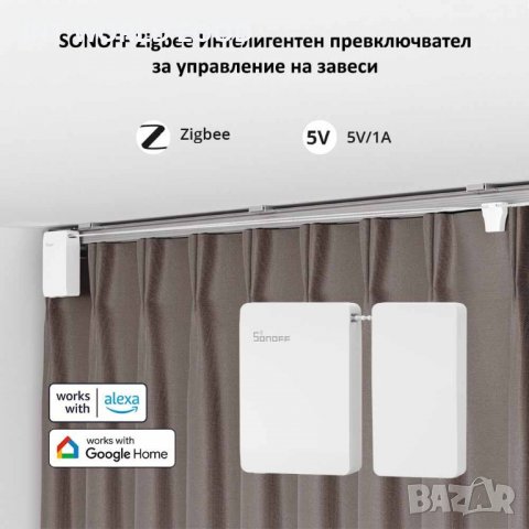 SONOFF Zigbee Интелигентен превключвател за управление на завеси, снимка 2 - Друга електроника - 39997972