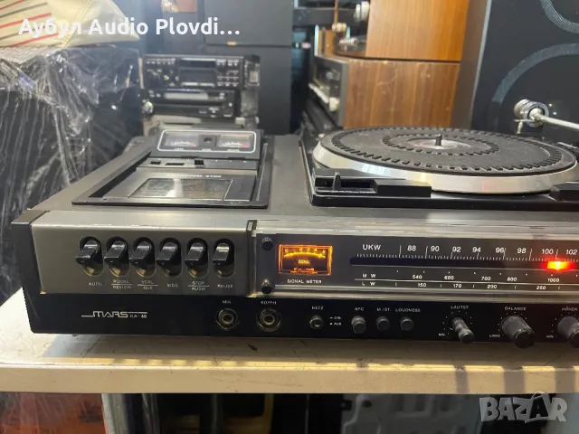 Стерео система MARS KA-40 с грамофон, касетофон и радио, миксер, снимка 3 - Аудиосистеми - 50334407
