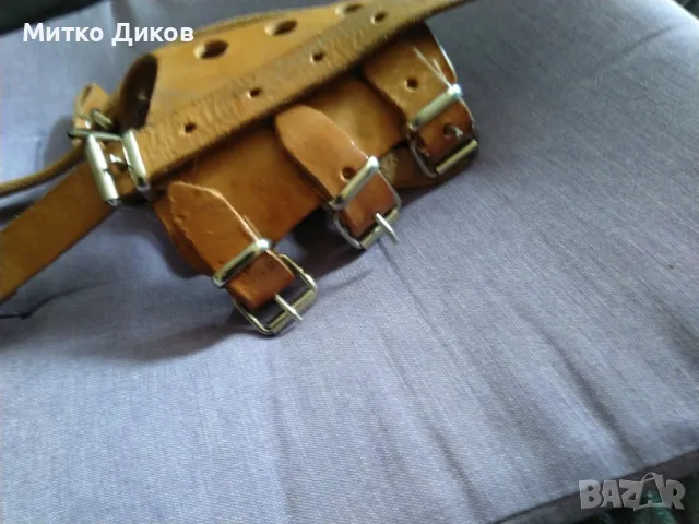 Намордник за Куче нов дебела Естествена кожа Кафяв Средни породи Регулируем-тройно закопчаване, снимка 6 - За кучета - 48756194