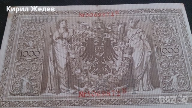 Банкнота 1000 райх марки 1910год - 14734, снимка 5 - Нумизматика и бонистика - 29092601