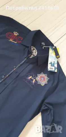 La Martina Italy Stretch Cotton Slim Fit Mens Size L  НОВО! ОРИГИНАЛ! МЪЖКА РИЗА!