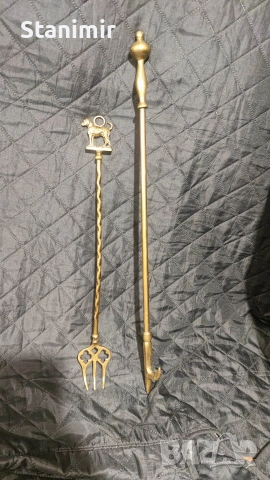 Бронзови ръжени за камина , снимка 5 - Декорация за дома - 53236769