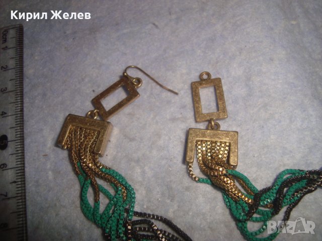 ПОЗЛАТЕНИ МАРКОВИ ВИНТИДЖ - АРТ ОБЕЦИ ТИП ВЕРИЖКИ 27767, снимка 4 - Обеци - 37719720