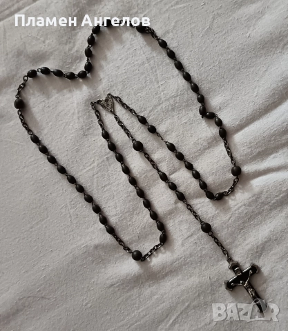 Антична Рядка католическа броеница - кулие. , снимка 2 - Антикварни и старинни предмети - 52620472