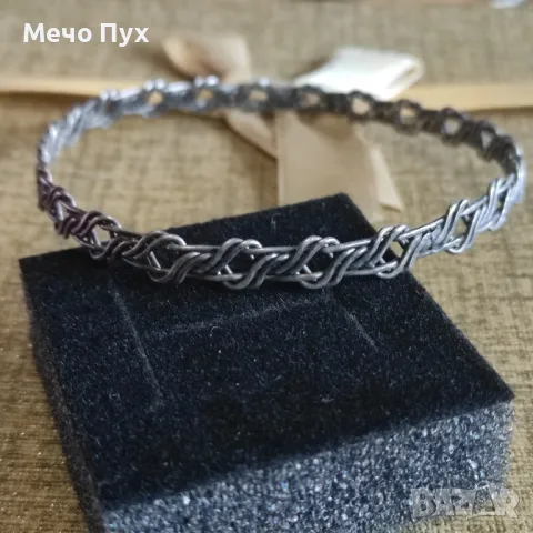 Стара сребърна гривна (305), снимка 2 - Гривни - 49605489