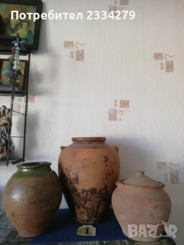 Стари гърнета делва,гевгир и други 100% автентични глинени съдове от бита. , снимка 3 - Антикварни и старинни предмети - 52157610
