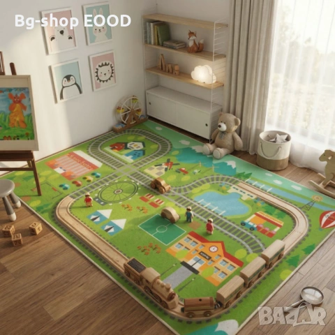 Детски килим 120x160 см, 12 дизайна, водоустойчив, неплъзгащ се, снимка 6 - Други - 53932783