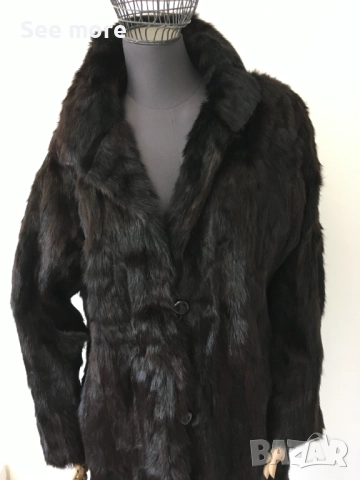 Палто с естествен косъм норка произведено в Mongolia, снимка 2 - Палта, манта - 52551326