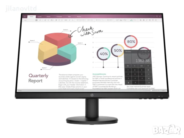 Монитор HP P24v G4 24" 1920x1080 Full HD IPS с 6 месеца гаранция