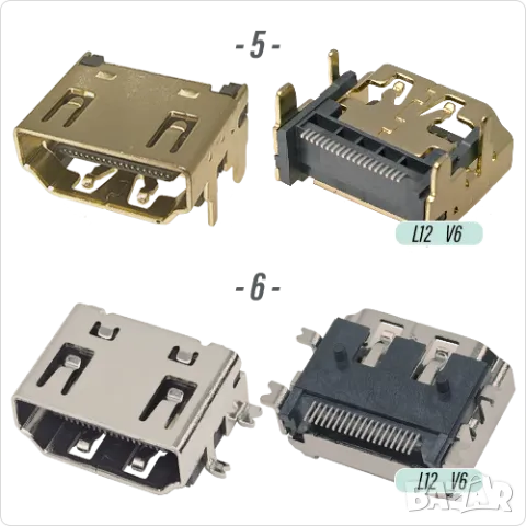 Букса конектор HDMI , mini HDMI SMT, Micro 19 pin HD connector  , снимка 4 - Ремонт на друга електроника - 40051744