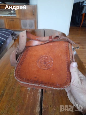 Стара дамска кожена чанта #24, снимка 4 - Други ценни предмети - 53950597