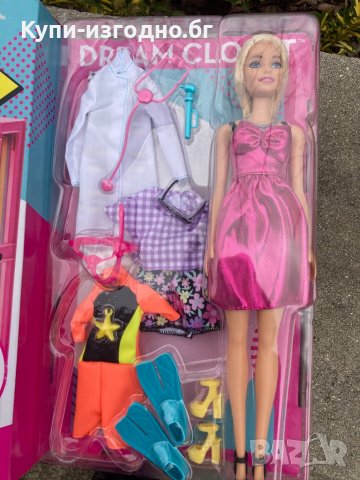 Детски комплект за игри - Barbie Dream Closet 60см , розов, снимка 9 - Играчки за стая - 39675003