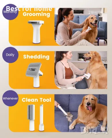 Грууминг вакуумна станция за кучета и котки от Oneisall Pet grooming vacuum kit LM5, снимка 13 - Други стоки за животни - 48460318